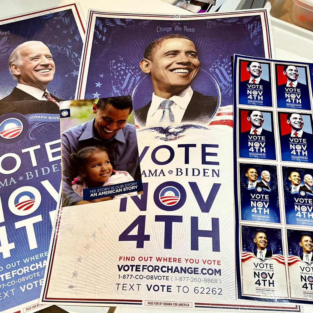 New Old Stock From Obama Presidential Campaign Memorabilia Shepard Fairey LOT